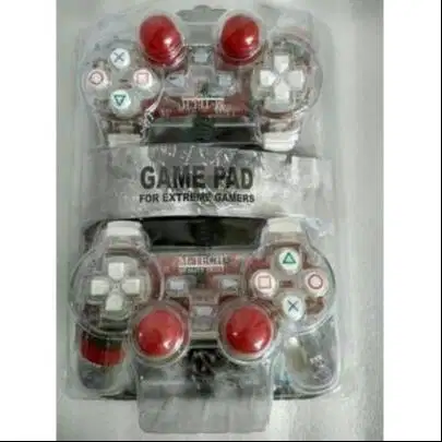 Joystick Double Transparan Gamepad Stick PC Laptop Komputer Dobel USB