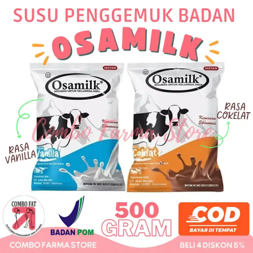 Susu Bubuk Osamilk Susu Penggemuk Badan Murah 500 Gram