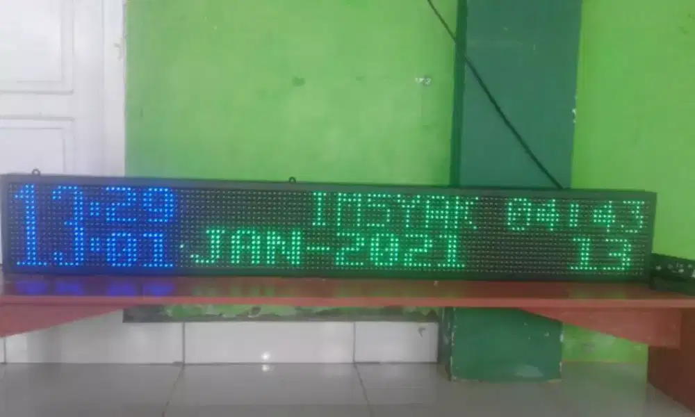 Jadwal sholat masjid 1mtr x 20 cm