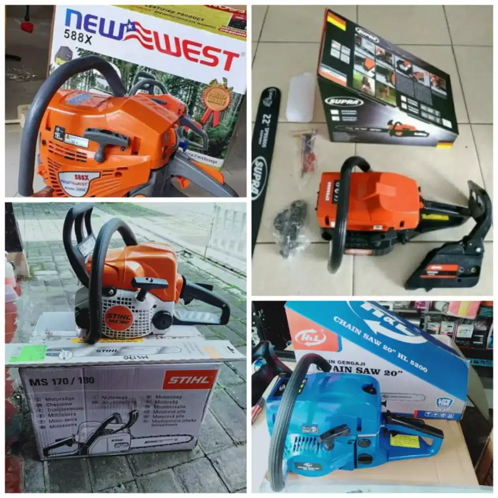(rumah teknik jogja)aneka chain saw 20, 20 inchi,harga mulai 950 rb