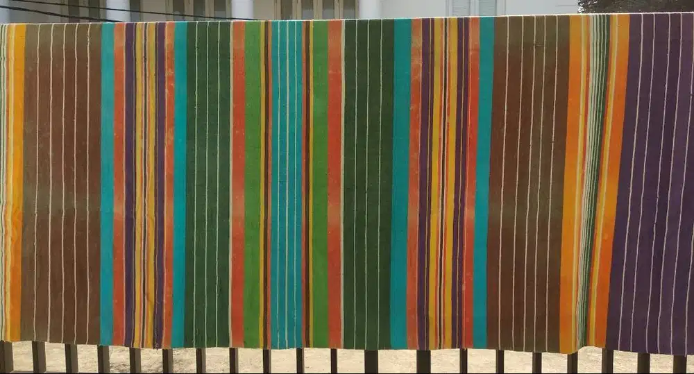 Karpet Lantai motif Garis (karpet lipat)