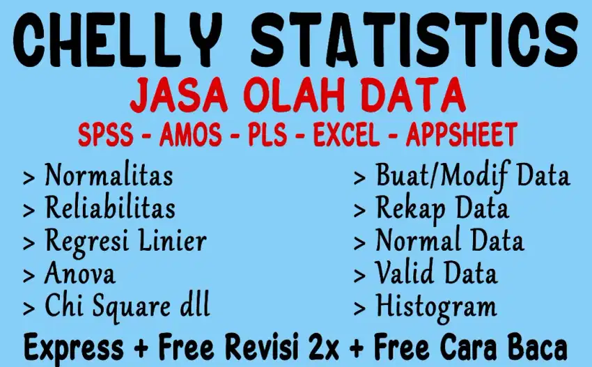 Jasa Olah Data Analisis Data SPSS Amos Pls Excel AppSheet