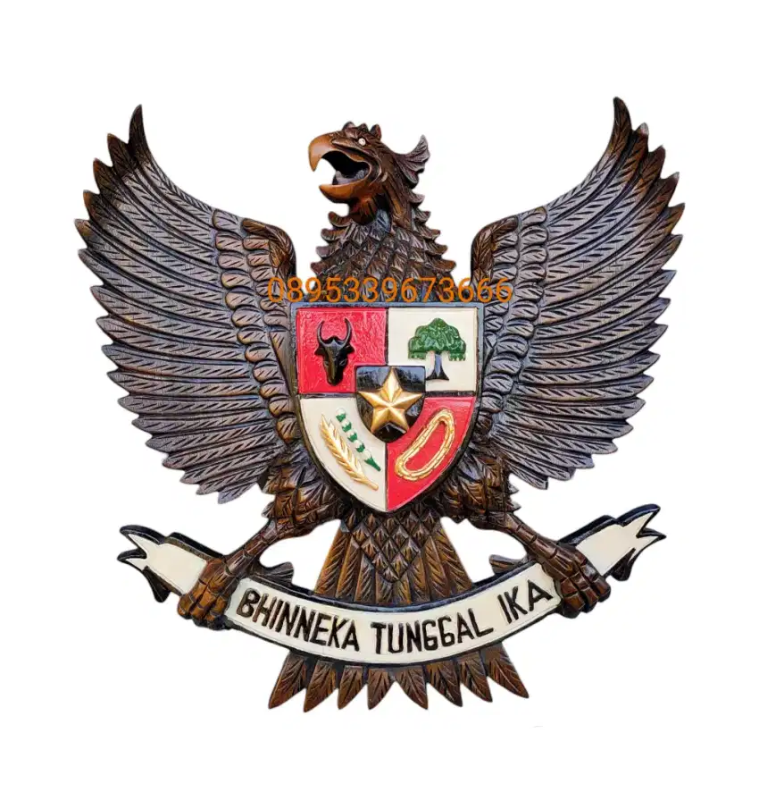 Lambang Garuda Antik Kayu Jati 40cm