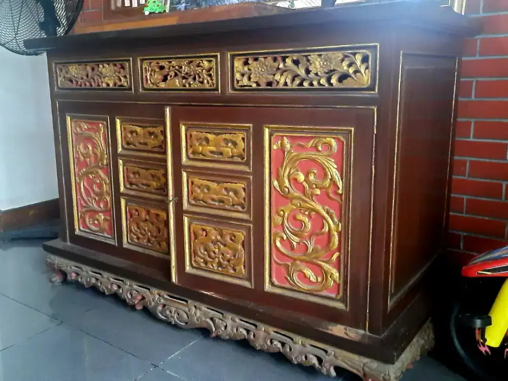 Meja cabinet kayu classic modern