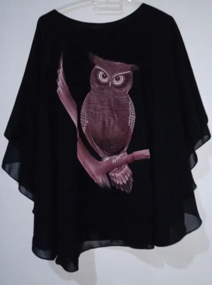Blouse owl black
