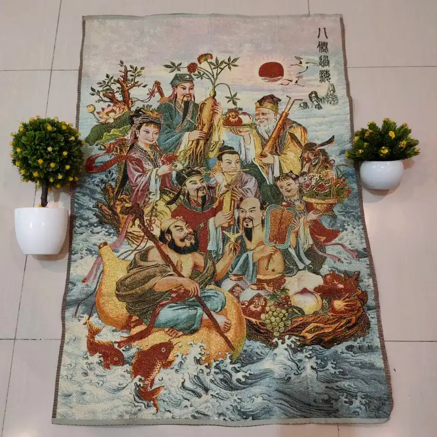 Lukisan/Gambar 8 Dewa dewi/ba xien,pa xien.ba sien,mewah&langka unik