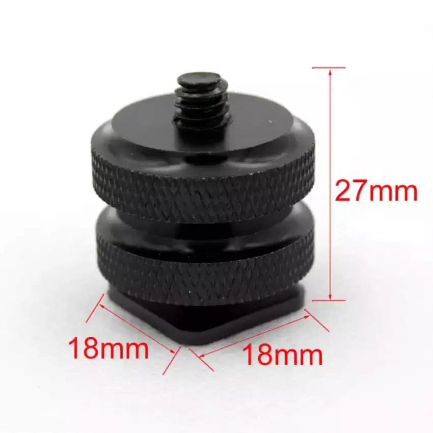 1/4-20 Tripod mount cold Hot shoe ke flash adapter mount cold hot shoe