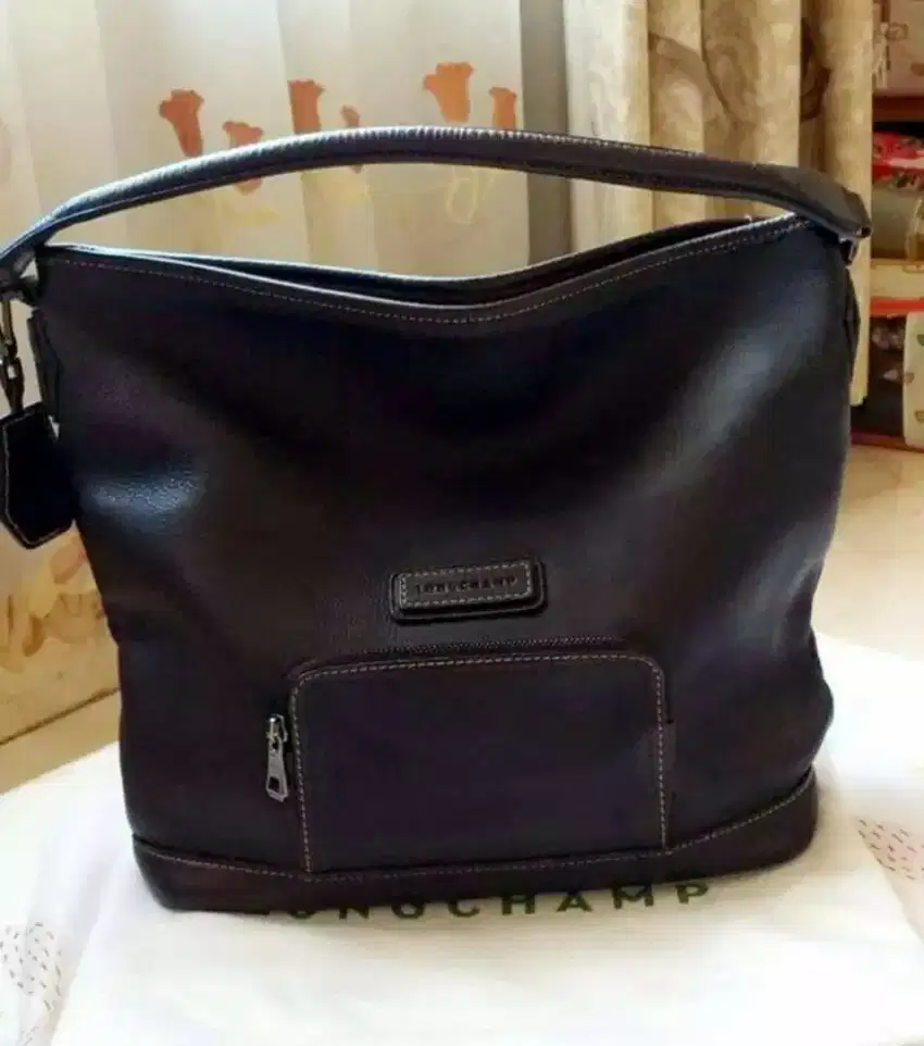 Tas Second Original Long Champ Kulit