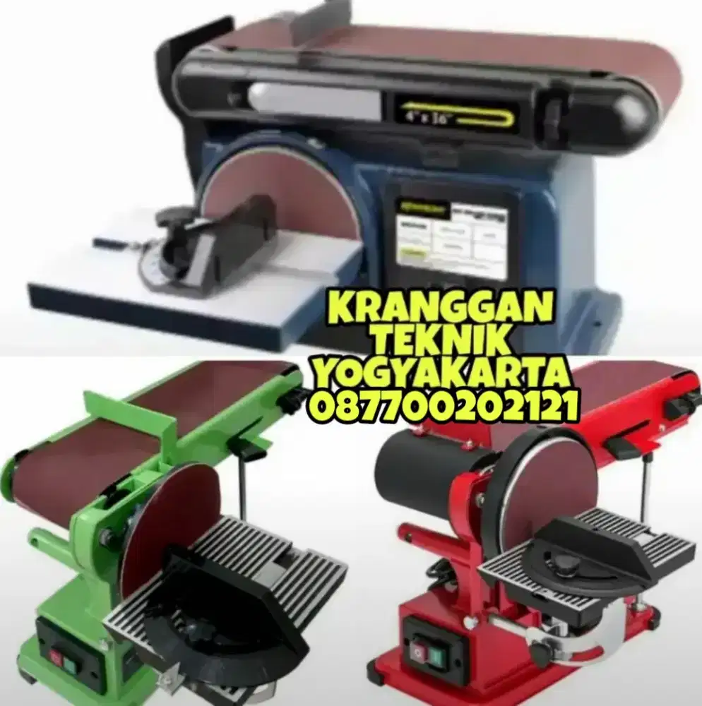 (KRANGGAN TEKNIK)mesin amplas duduk belt sander disc sander 250 watt