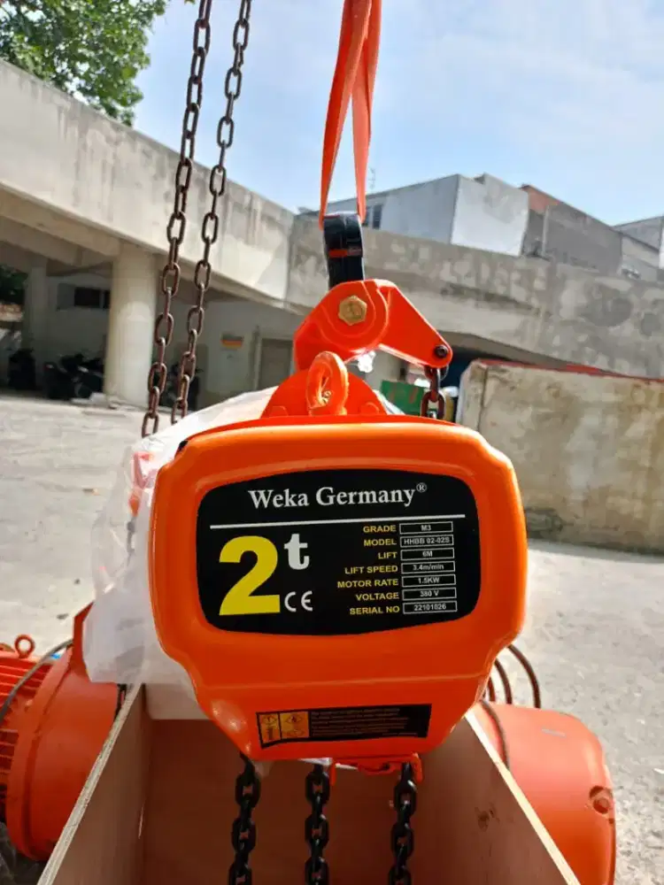 Electric Chain Hoist 2 ton x 6 Meter (2jalur)Weka