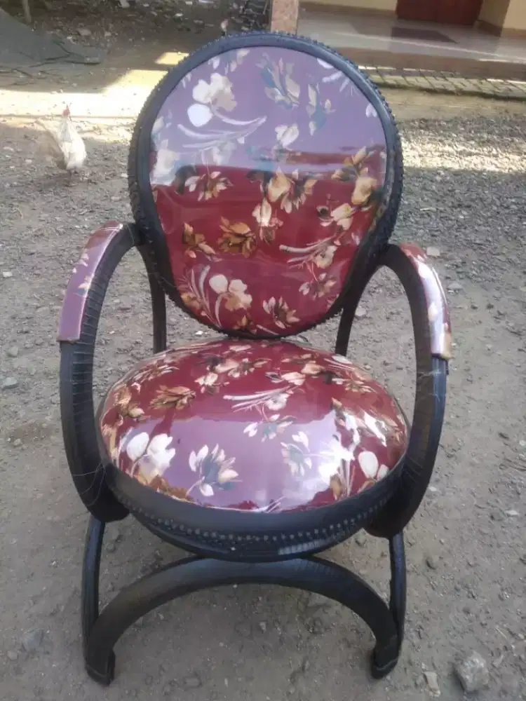 Kursi dari ban buat kafe,teras,pemancingan dan segala keperluan anda