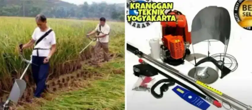 (KRANGGAN TEKNIK)pemotong padi dan rumput mesin potong padi panen padi