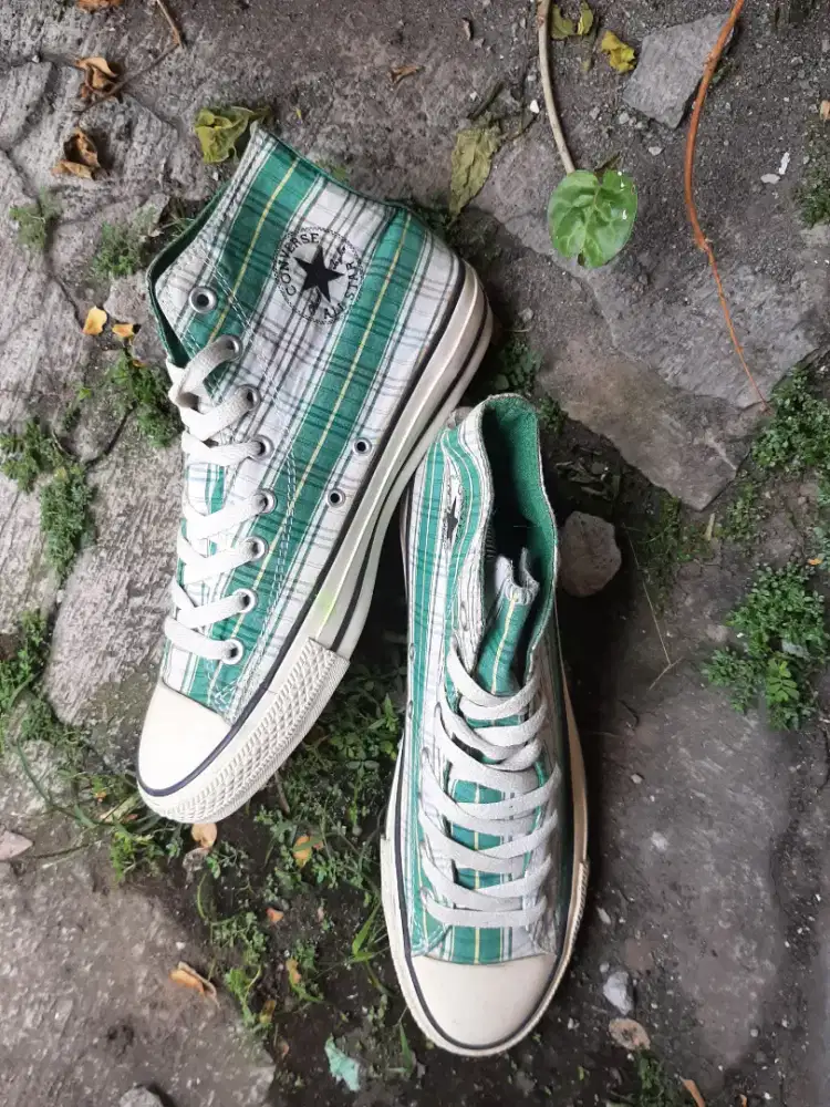 Converse CT As Hi Plaid Green