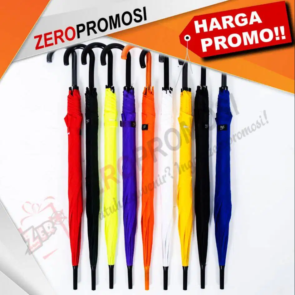 Souvenir Payung Promosi Gagang Tongkat J Murah 75009
