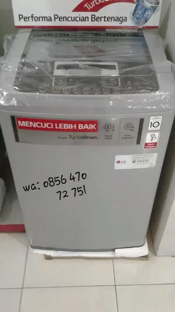 Mesin Cuci LG 7 Kg 200w Smart Inverter Top Loading