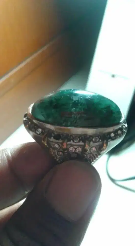 natural batu akik lumut hijau suliki ajib