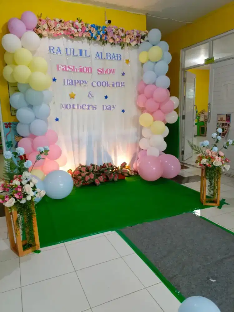 Dekorasi acara sekolah/ulta di depok