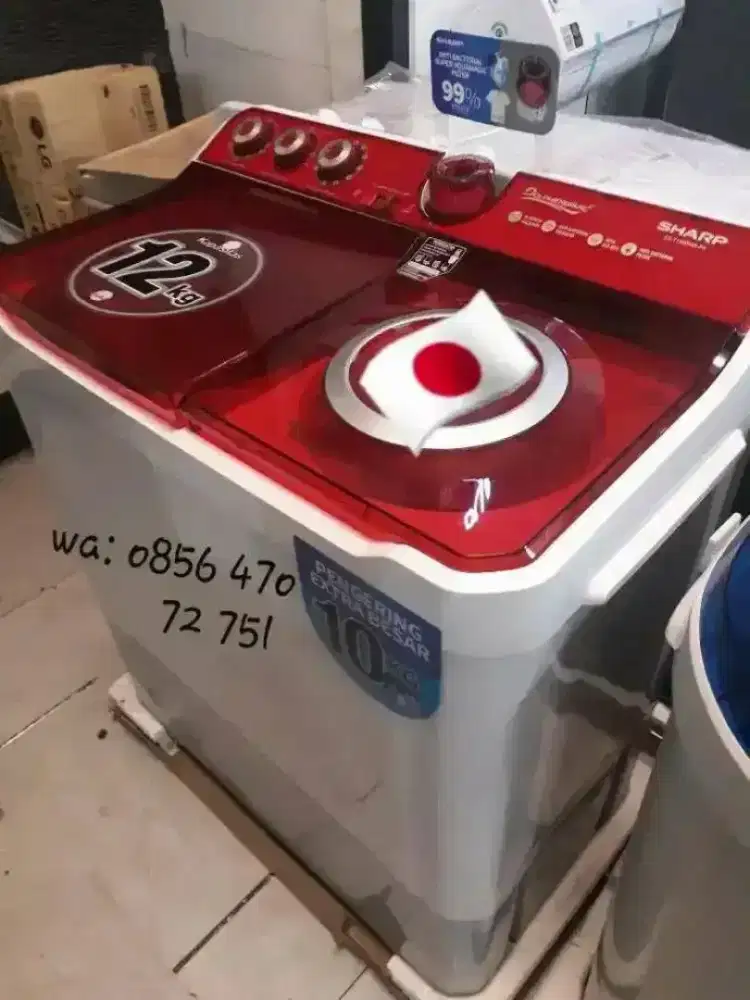 Mesin Cuci Sharp 2 Tabung 12 KG ES-T1290WA