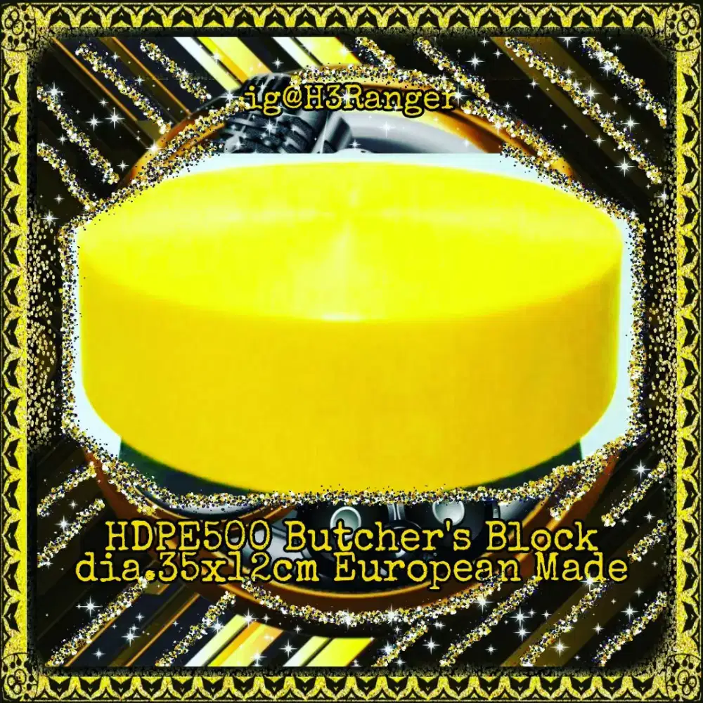 Talenan Bulat Besar Tebal Kuning HDPE 500 dia.35x12cm Buatan Eropa