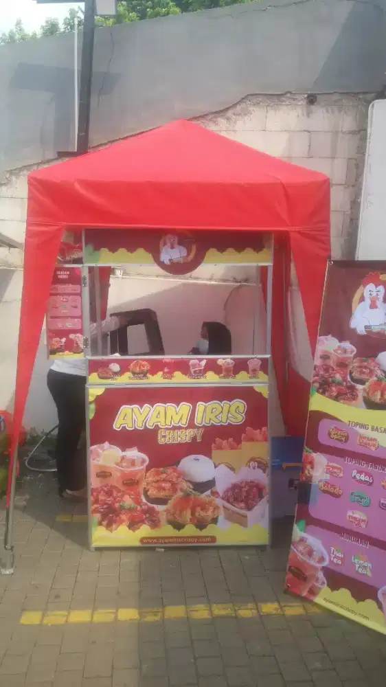 Ready & siap antar, tenda stand piramid & lipat.