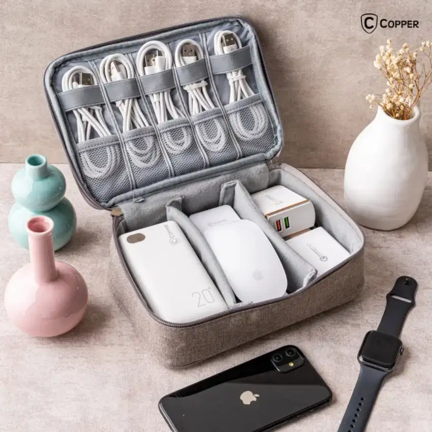 COPPER Tas Gadget Powerbank Waterproof / Travel Organizer Large