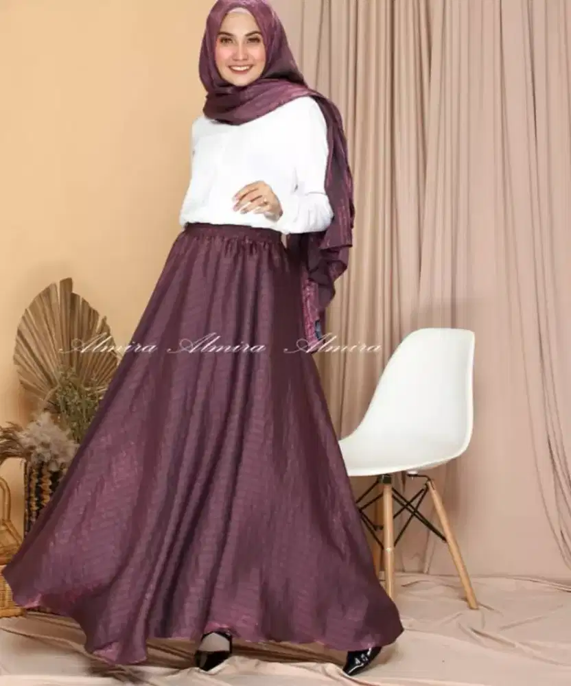 Rok Pesta/Rok Panjang/Rok Muslim.FREE PASHMINA.REAL PICT yaah