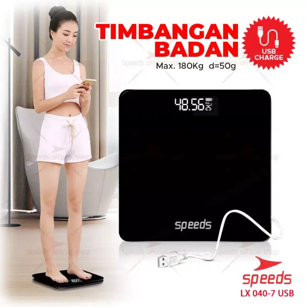 Timbangan Berat Badan Digital Speed Original Kaca Maximal 180kg COD