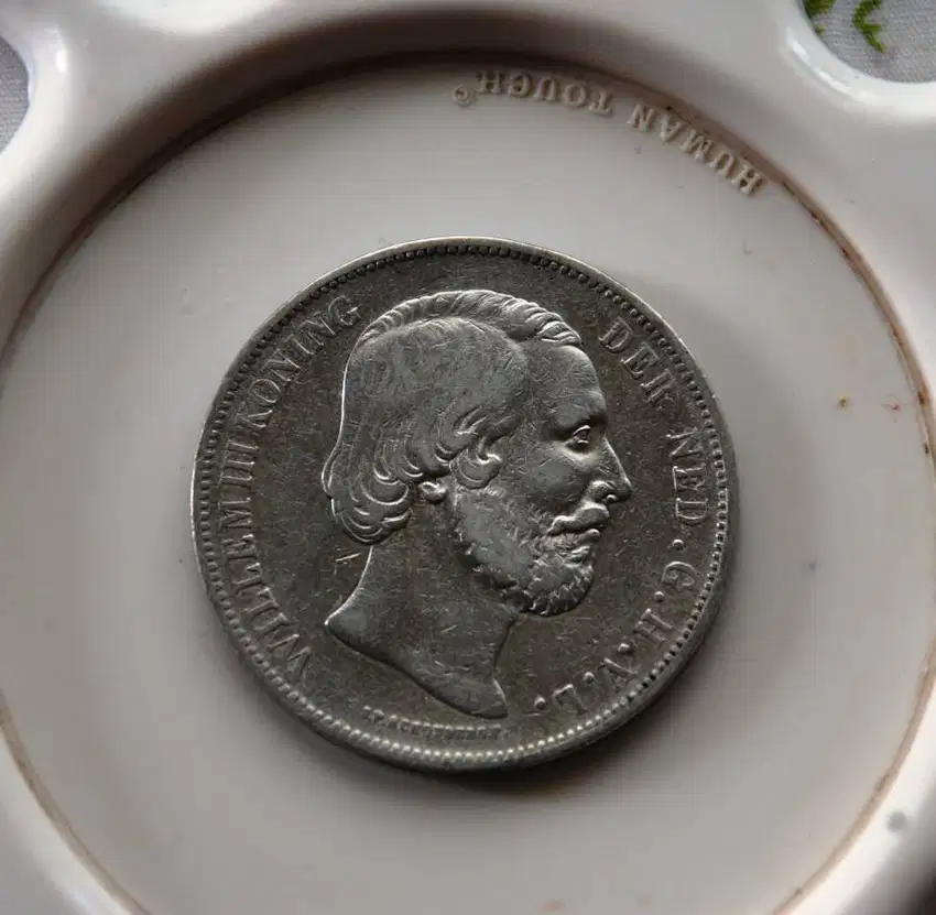 Koin 2 1/2 gulden King Willem 3 1870, koin perak (1)