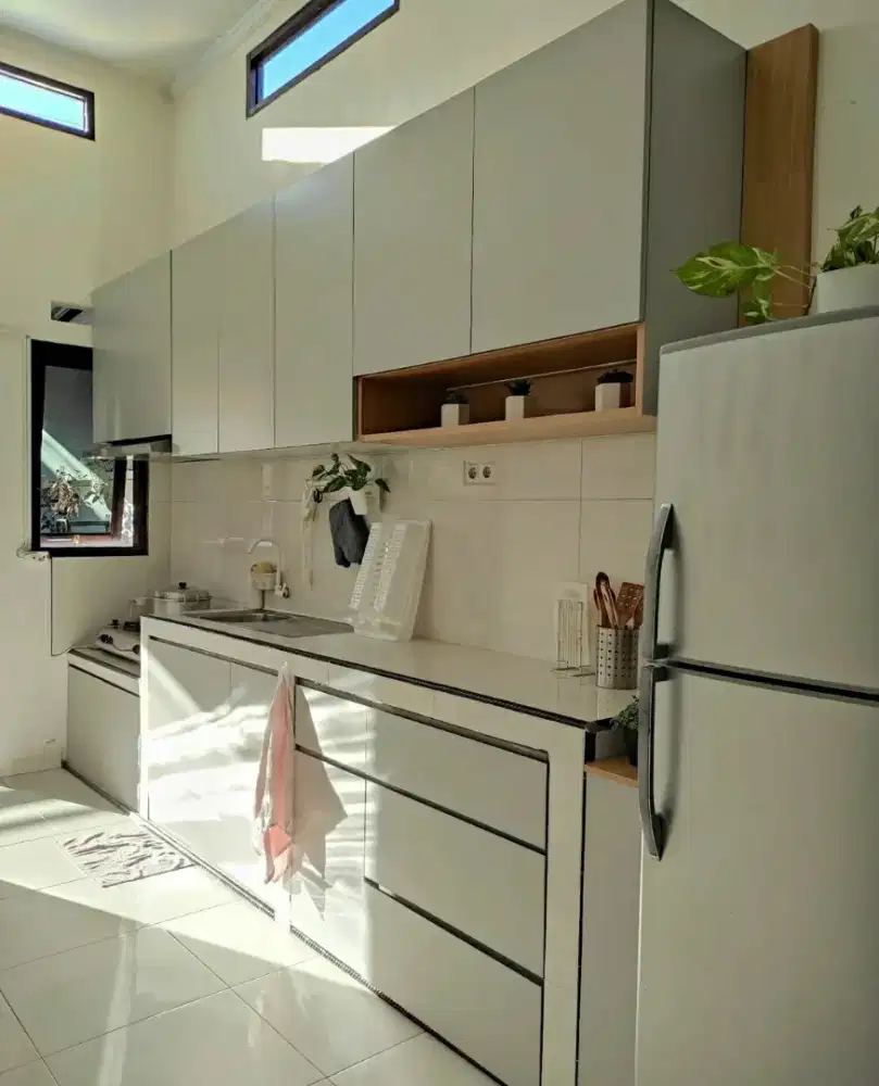 Kitchen set abu abu cakep