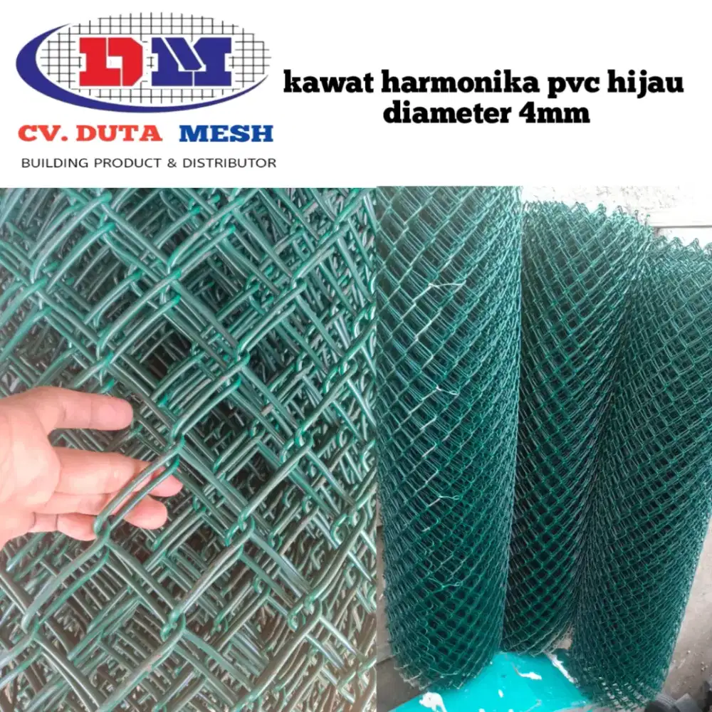 Kawat harmonika pvc hijau