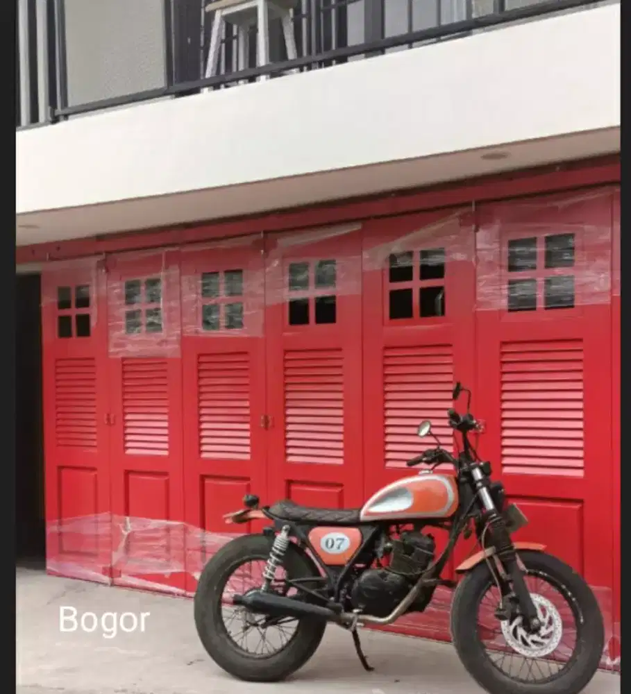 Pintu garasi besi press EISEN,cat OVEN POWDER COATING