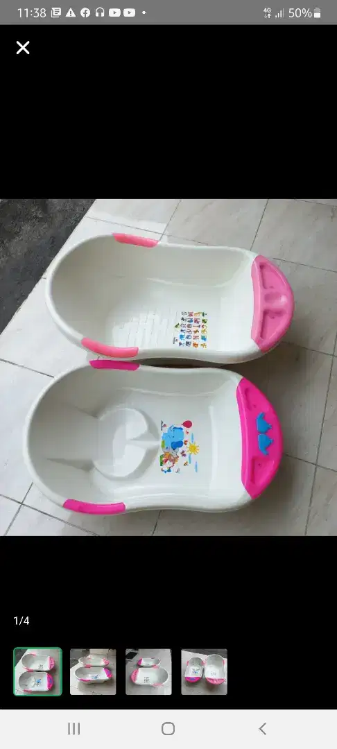 Tempat bak mandi bayi anak 1 set 2 buah