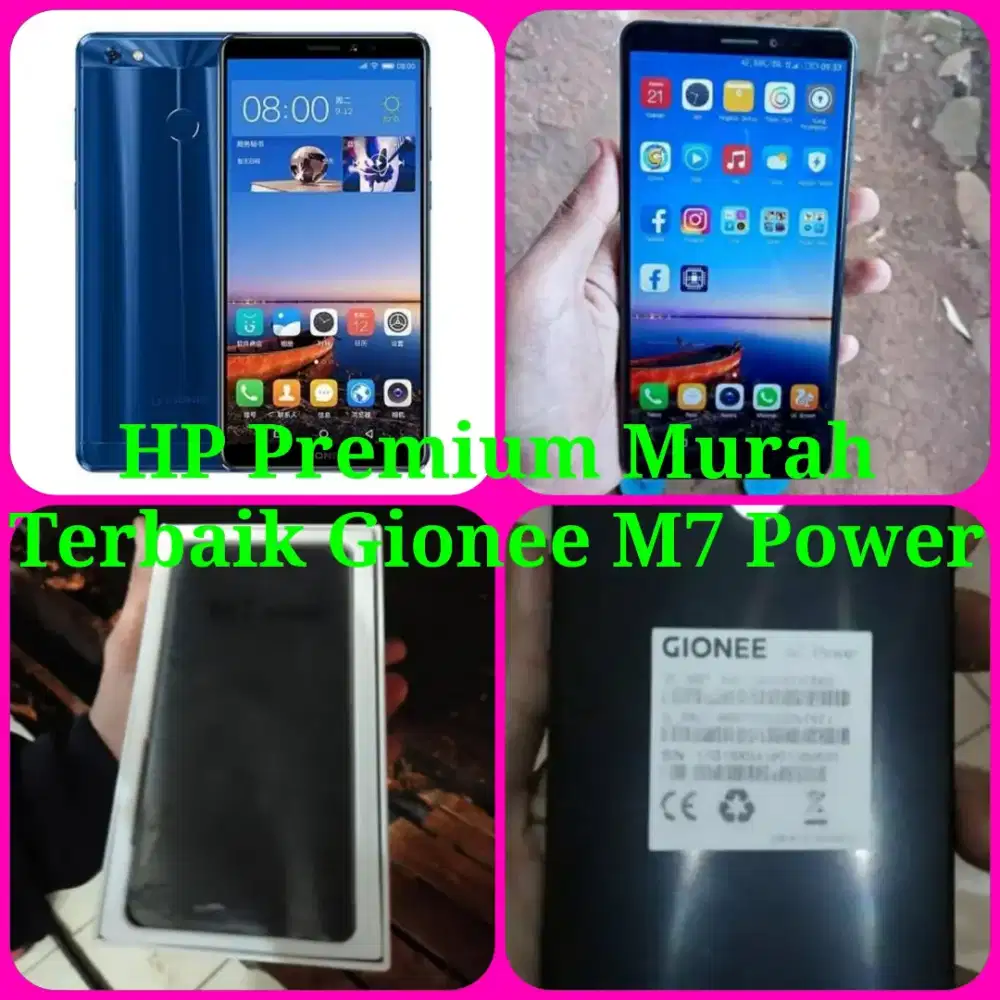 Gionee M7 Power Gione 4/64 BLACK FULLSET Ori Bekas Bagus Dr Baru Resmi