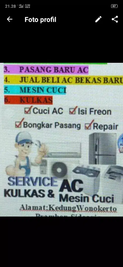 Jasa servis ac ruangan