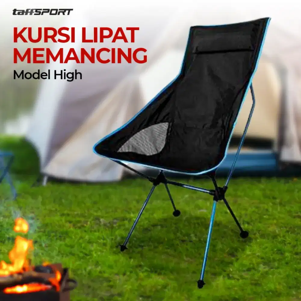 taffsport kursi lipat memancing folding fishing chair high
