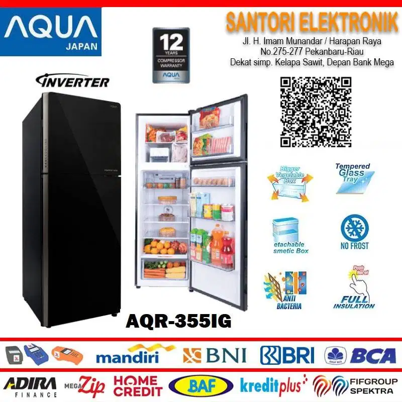 CASH KREDIT KULKAS INVERTER AQUA 2 PINTU