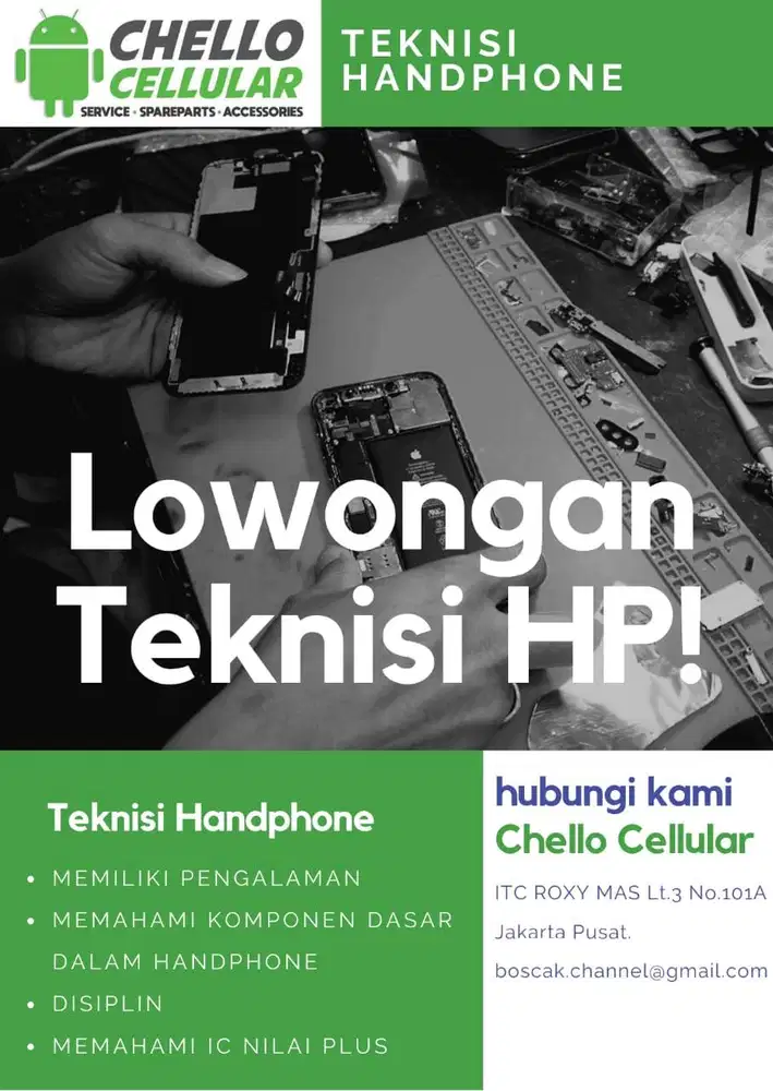 LOWONGAN TEKNISI HANDPHONE