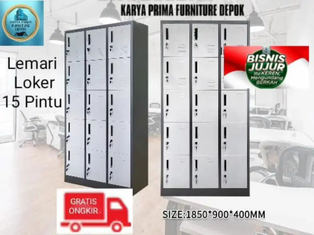 Lemari Locker 15 Pintu 2.550.000 free ongkir pasang kuat awet baru COD