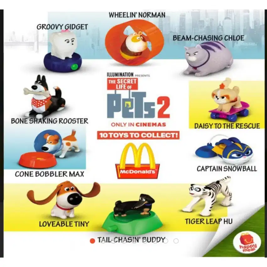 Mainan The Secret Life of Pets 2 Happy Meal McDonald's (per pcs)