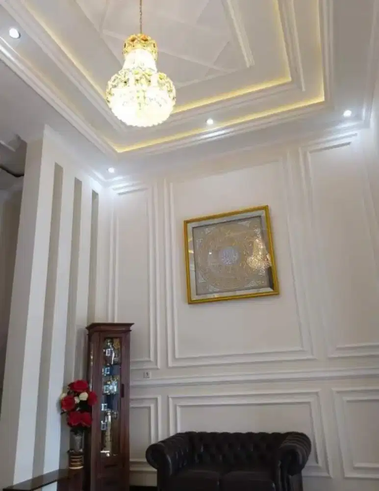 Ahlinya pasang plafon partisi Walmolding partisi gypsum pvc grc murah