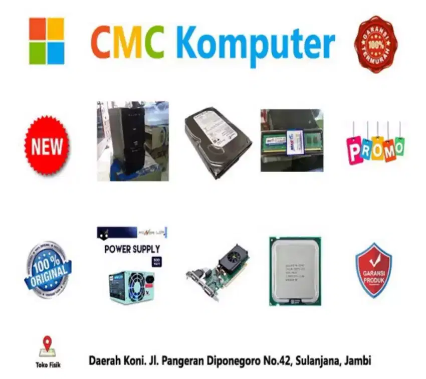 Paket komputer Hardisk Memori Psu Vga Processor Service komputer BARU