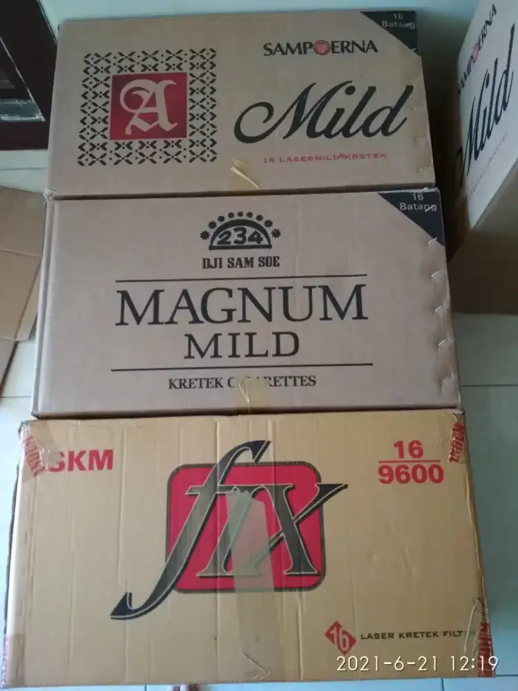 Membeli kardus bekas rokok Sampoerna mild 16/Fix/A1 kondisi bersih