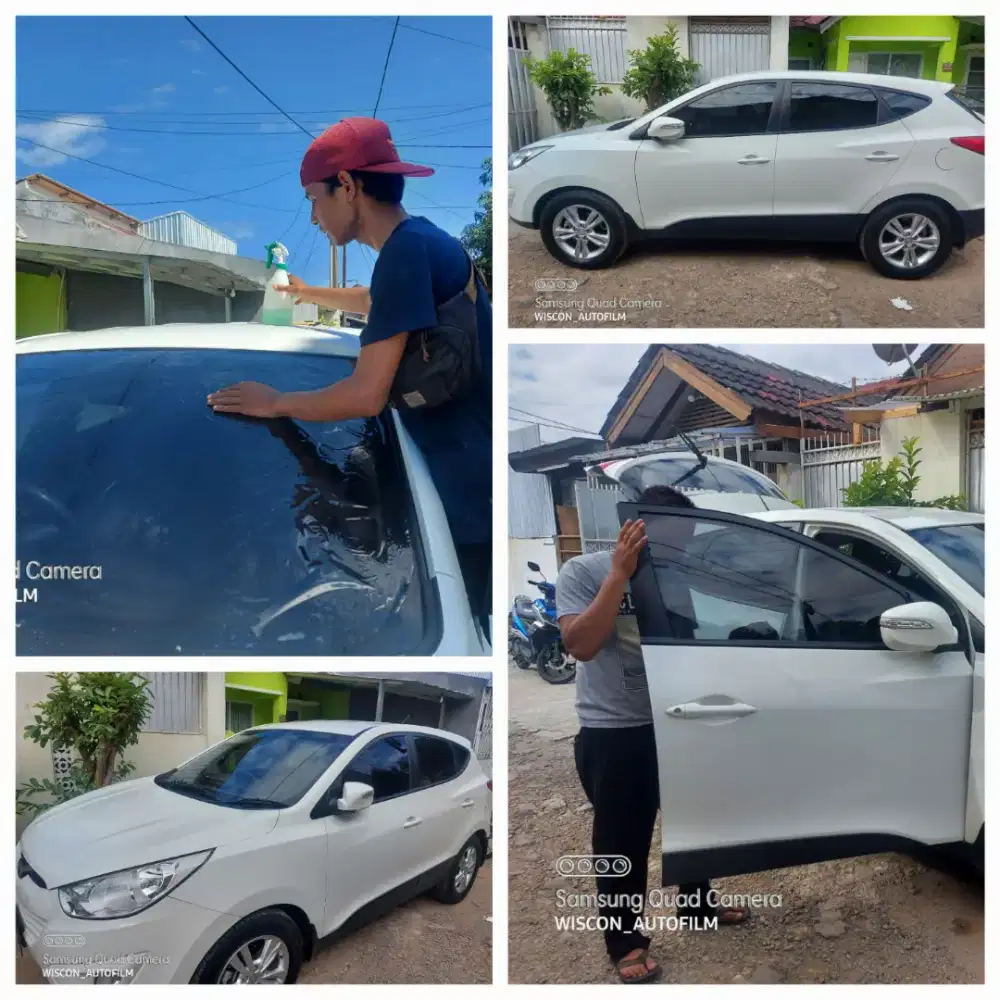 kaca film mobil hitam dan silver KTT
