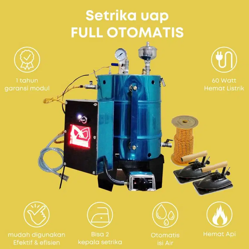 Setrika Uap Full Otomatis Air dan Api Mistermoto 2 Gosokan MURAH