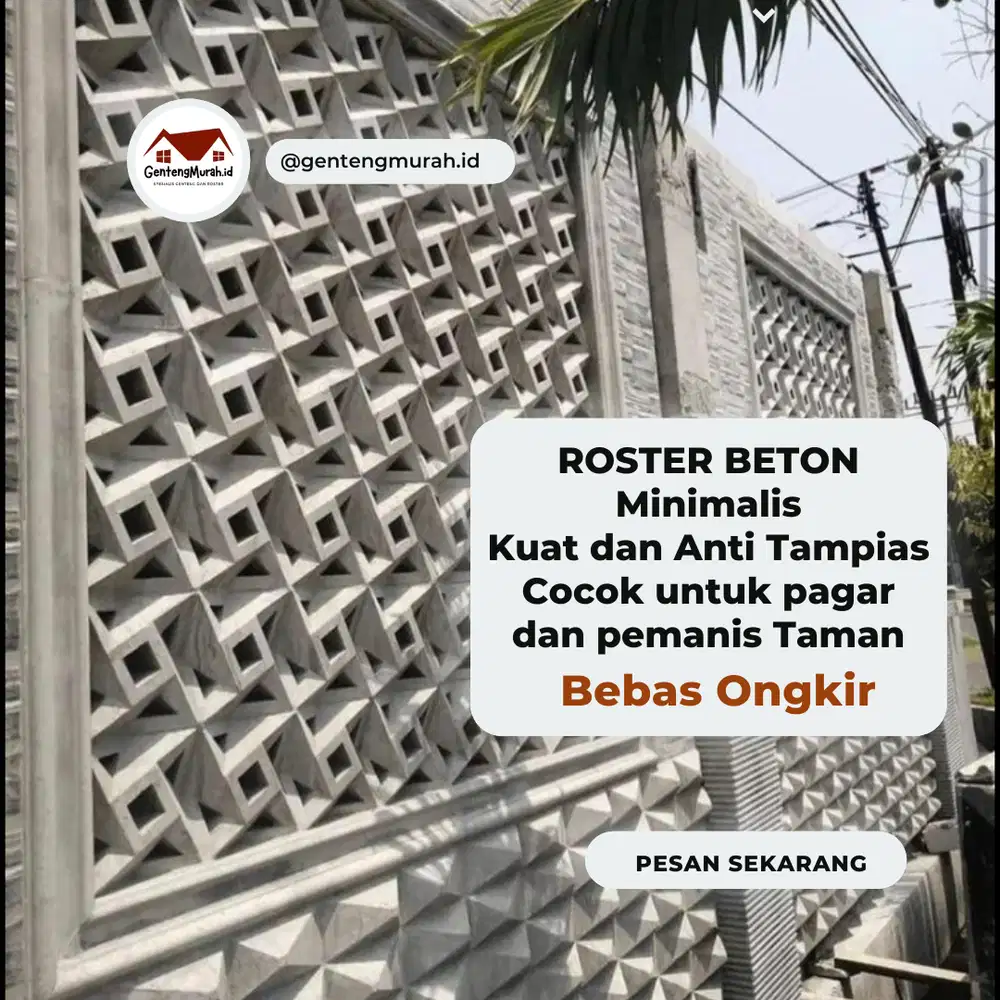 Roster/Loster Minimalis Bahan Beton