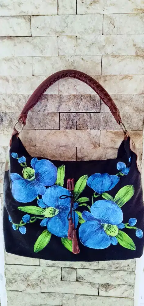Tas lukisan Bali/Hand painted bag(Puri Busana Bali)