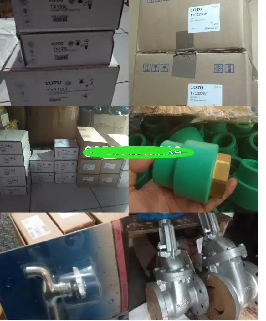 Jual beli gate valve dan kran toto kelebihan material proyek
