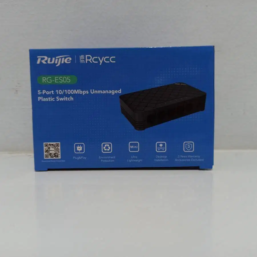 Switch Hub RG-ES05 Ruijie Reyee 5 ports plastic 10/100Mbps