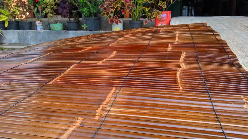 (Tampias panas) Tirai bambu wulung vernisan!!