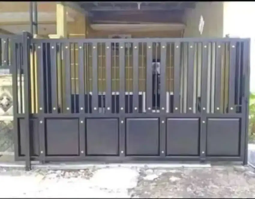 Pintu pagar minimali galpanis anti karat 8322